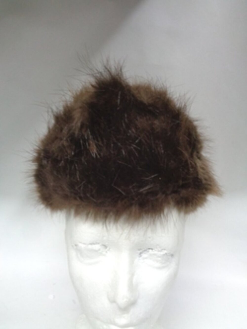EXCELLENT BROWN BEAVER FUR RUSSIAN STYLE HAT CAP CHILDREN 20"